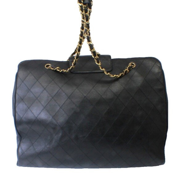🔥 Chanel Black Quilted Supermodel XL Weekender Tote Bag Pre-Owned 🔥 - Picture 2 of 16